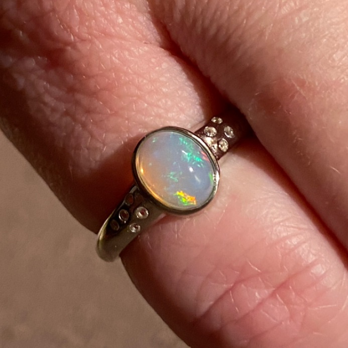 Natural Opal Ring 925